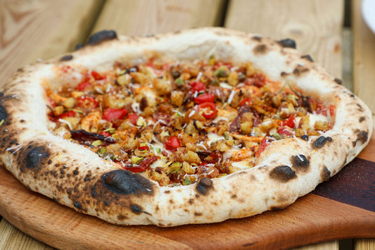 2024's Best Pizza - Grant's Harissa Chicken and Sourdough Crumb